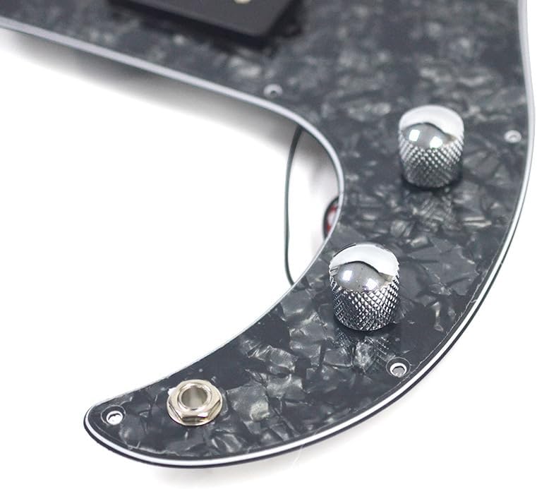 ROZILO Black Pearl Pre-wired Bass Pick Guard Loaded P Bass Pickguard for Precision P Bass - Image 3